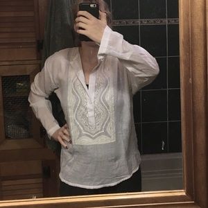 NWT White Linen Shirt